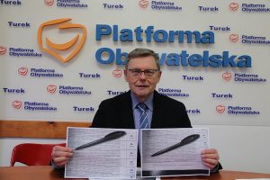 Turek. Konferencja prasowa posła Tomasza Nowaka