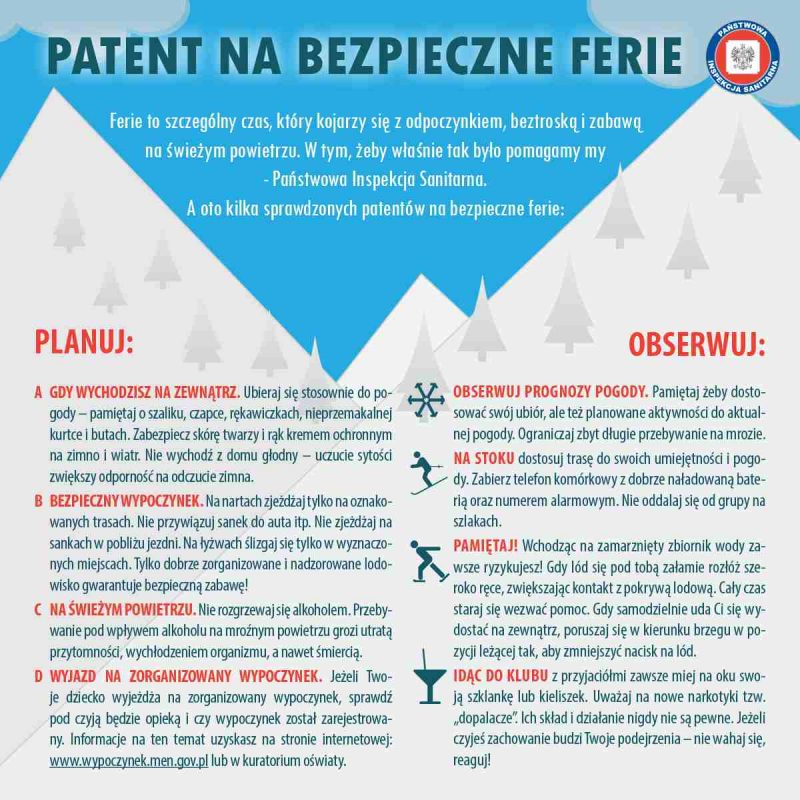 Patent na bezpieczne ferie