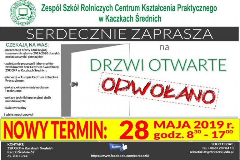 ZSR Kaczki Średnie. Drzwi Otwarte