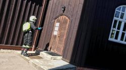 OSP Wyszyna. Dezynfekcja