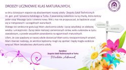 ZST Turek. Zakończenie klas maturalnych