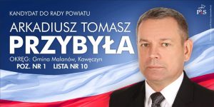Arkadiusz Przybyła - kandydat do Rady Powiatu Tureckiego (PiS)