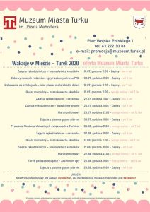 Wakacje 2020. Oferta Muzeum Miasta Turek