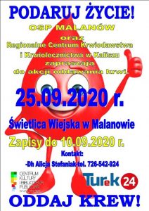 OSP Malanów. Zbiórka krwi