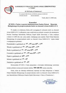 Komunikat SP ZOZ Turek