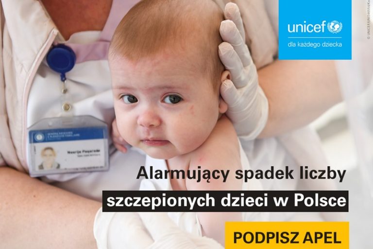 Apel Unicef: spada liczba szczepień dzieci