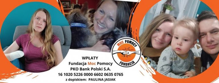 Paulina Jasiak - nr konta w Fundacji Moc Pomocy