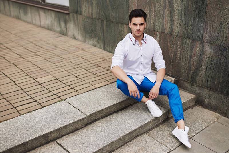 Spodnie slim fit nie d