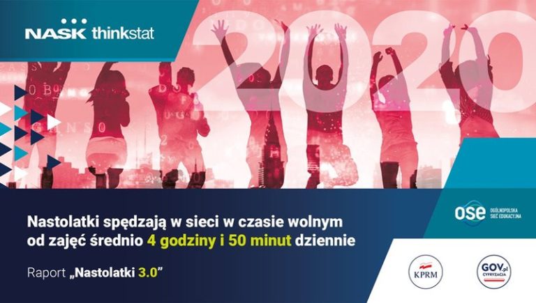 Raport NASK - Nastolatki 3.0 | fot. twitter.com/nNASK.pl