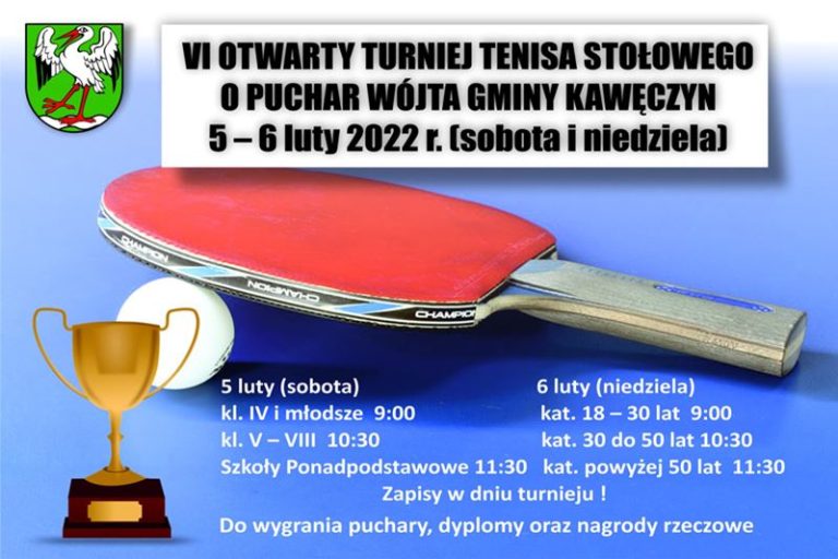 Kawęczyn. Turniej tenisa stołowego o puchar wójta