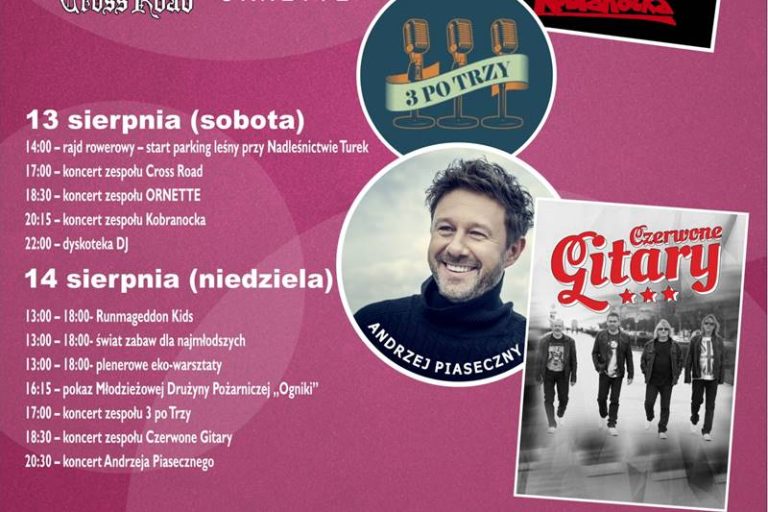 Czerwone Gitary, Andrzej Piasek Piaseczny, Kobranocka i 3 po trzy na Dniach Turku