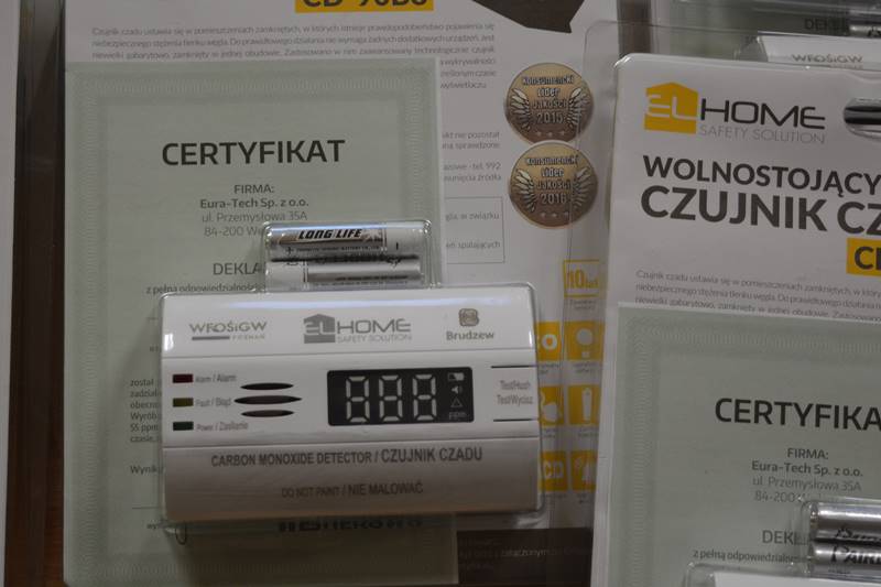 „Bądź czujny…, bądź bezpieczny”. Brudzew rozdaje czujniki tlenku węgla