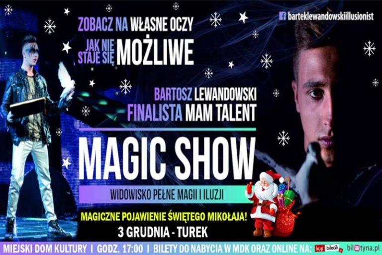 Świąteczne Magic Show z udziałem finalisty Mam Talent już 3 XII