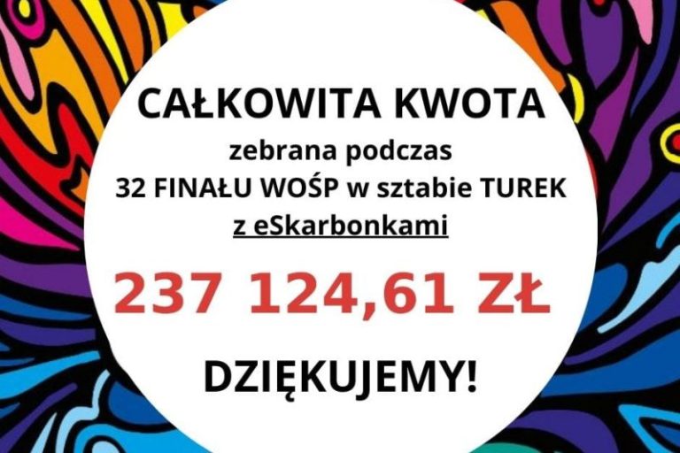 W Turku zebraliśmy blisko 240 tys. na WOŚP (dokładnie to 237.124,61 zł)
