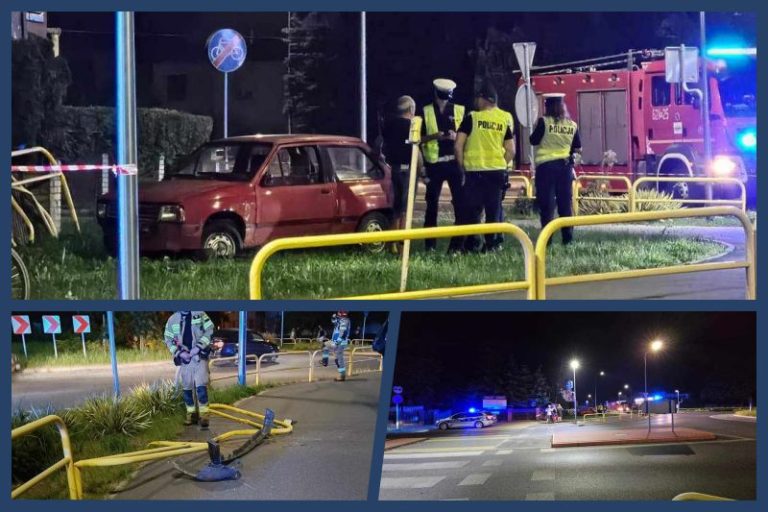 Kolizja drogowa w Turku na rondzie ulicy Uniejowskiej i Niepodległości.