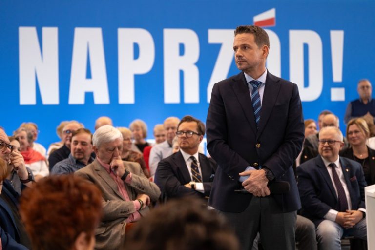 Rafał Trzaskowski podczas spotkania wyborczego w Turku (20 marca 2025 r.)