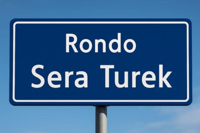 Tablica z napisem: Rondo Sera Turek