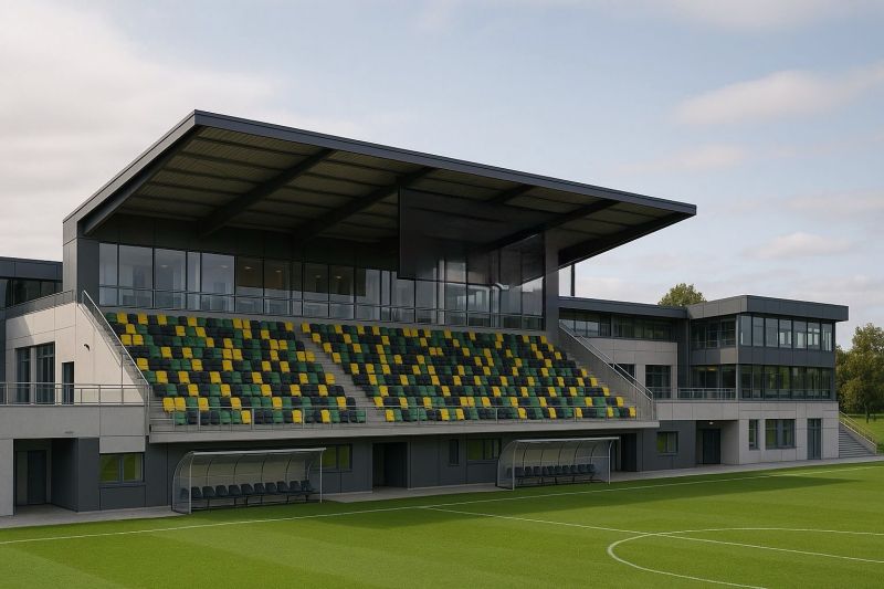 Wizualizacja głównej trybuny stadionu piłkarskiego