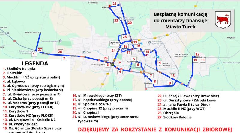 Darmowy autobus w Turku na czas Święta Zmarłych