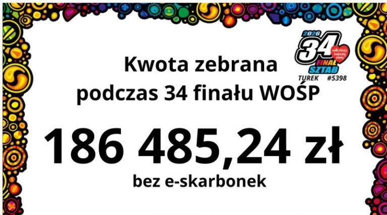 WOŚP Turek: licytacje i rekordowy wynik w dniu finału