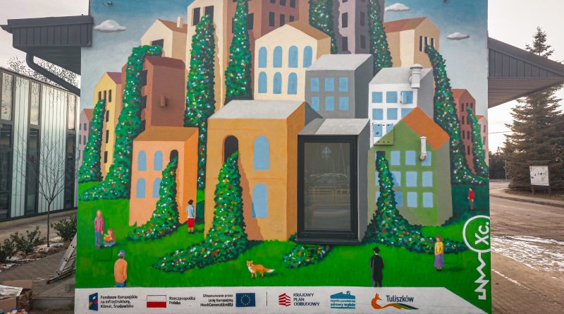 Nowy mural na bibliotece w Tuliszkowie