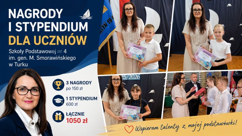 Marta Kiszewska nagrodziła uczniów „Czwórki”
