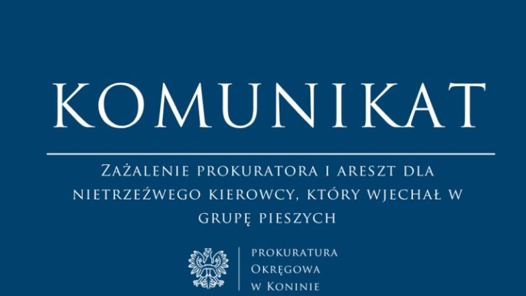 45-latek trafił do aresztu po wypadku w Skęczniewie