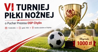 Tysiąc złotych dla zwycięzców turnieju w Chylinie