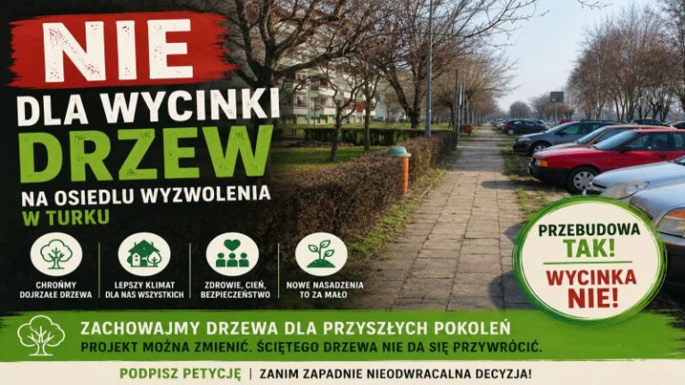 NIE dla wycinki drzew na osiedlu Wyzwolenia. Ruszyła petycja